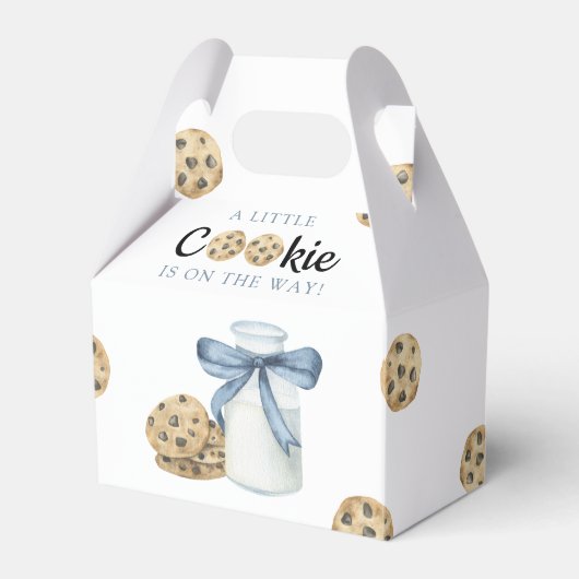Ein kleines Cookie ist auf dem Weg Babydusche Geschenkschachtel (Vorderseite)