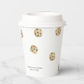 Ein kleines Cookie ist auf dem Weg Babydusche Pappbecher (Rückseite)