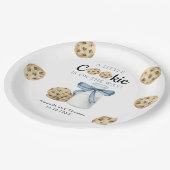 Ein kleines Cookie ist auf dem Weg Babydusche Pappteller (Schrägansicht)