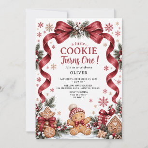 Ein kleines Cookie Lebkuchen-Schleife zum ersten G Einladung