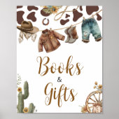 Ein kleines Cowboy-Baby-Duschbücher und Geschenke Poster (Vorne)