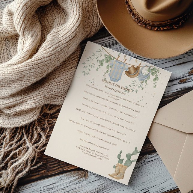 Ein kleines Cowboy Baby Duschspiel (Von Creator hochgeladen)