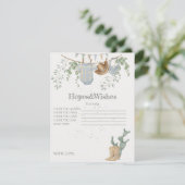 Ein kleines Cowboy Baby Duschspiel Begleitkarte (Stehend Vorderseite)