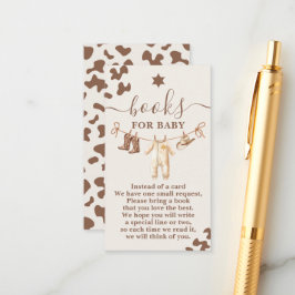 Ein kleines Cowboy Baby Shower Books for Baby Begleitkarte