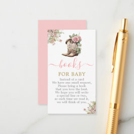 Ein kleines Cowgirl Baby Duschbücher für Baby Begleitkarte