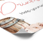 Ein kleines Cowgirl Baby Dusche Drinks Poster (Ecke)