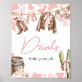 Ein kleines Cowgirl Baby Dusche Drinks Poster (Vorne)