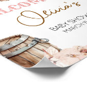 Ein kleines Cowgirl Baby Dusche Empfang Poster (Ecke)