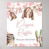 Ein kleines Cowgirl Duschdusche Windel Raffle Poster (Vorne)