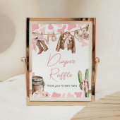 Ein kleines Cowgirl Duschdusche Windel Raffle Poster