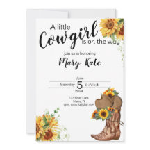 Ein kleines Cowgirl ist auf dem Weg Babydusche