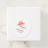 Ein kleines Cowgirl ist auf dem Weg dorthin, wie o Geschenkanhänger (Beispiel)