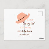 Ein kleines Cowgirl ist auf dem Weg dorthin, wie o Postkarte (Rückseite)