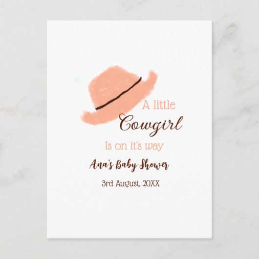 Ein kleines Cowgirl ist auf dem Weg dorthin, wie o Postkarte (Vorderseite)