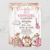 Ein kleines Cowgirl ist auf dem Weg, mit einer Bab Einladung (Vorne/Hinten)