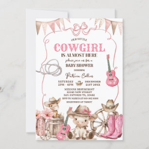 Ein kleines Cowgirl ist auf dem Weg, mit einer Bab Einladung
