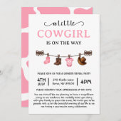 Ein kleines Cowgirl ist auf dem Weg Western Babydu Einladung (Vorne/Hinten)