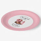 Ein kleines Cowgirl Pink Wester Rodeo Papier Napki Pappteller (Schrägansicht)