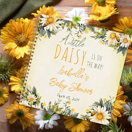 Ein kleines Daisy Floral Baby Shower Guest Book Notizblock