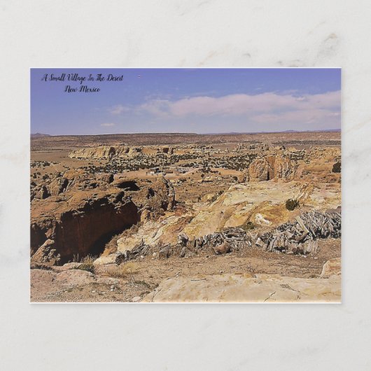 Ein kleines Dorf in der neuen Wüste Mexikos Postkarte (Vorderseite)