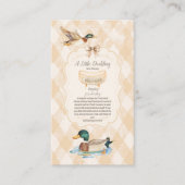 Ein kleines Duckling Baby Duschbücher für Baby Begleitkarte (Vorderseite)