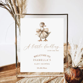 Ein kleines Duckling Baby Dusche Empfang Poster