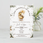 Ein kleines Duckling ist auf dem Weg der Geschlech Einladung (Stehend Vorderseite)