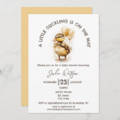 Ein kleines Duckling ist auf dem Weg der Geschlech Einladung (Vorne/Hinten)