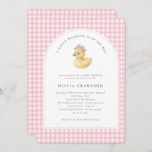 Ein kleines Duckling ist auf dem Weg Duck Baby Sho Einladung (Vorne/Hinten)