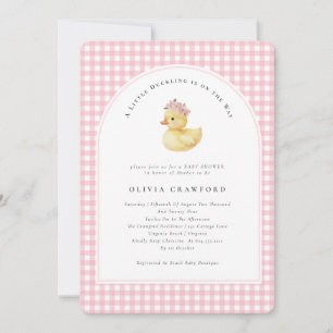 Ein kleines Duckling ist auf dem Weg Duck Baby Sho Einladung