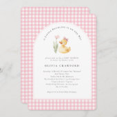 Ein kleines Duckling ist auf dem Weg Duck Baby Sho Einladung (Vorne/Hinten)