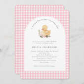 Ein kleines Duckling ist auf dem Weg Duck Baby Sho Einladung (Vorne/Hinten)