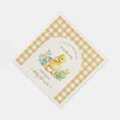 Ein kleines Duckling ist auf dem Weg Duckkissendus Serviette (Ecke)