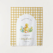 Ein kleines Duckling ist auf dem Weg Duckkissendus Wandteppich (Vorderseite)