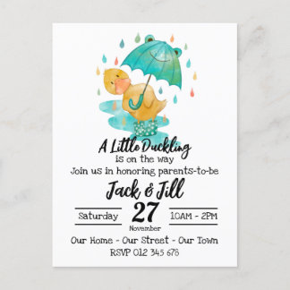 Ein kleines Duckling ist auf dem Weg zu einer Post Postkarte