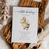 Ein kleines Duckling ist unterwegs mit Duckkissend Einladung