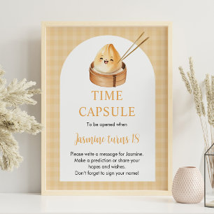 Ein kleines Dumpling 1. Geburtstag Zeitkapsel-Zeic Poster