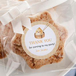 Ein kleines Dumpling Geburtstag Danke Ihnen für Ta Runder Aufkleber