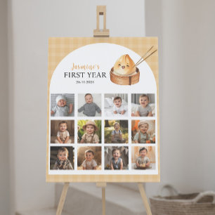 Ein kleines Dumpling im ersten Foto Meilenstein-Ze Poster
