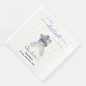 Ein kleines Elefant ist unterwegs mit einer Babydu Serviette (Ecke)