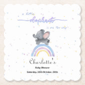 Ein kleines Elefant ist unterwegs mit einer Babydu Untersetzer (Vorderseite)