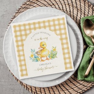 Ein kleines Entenküken ist auf dem Weg Enten-Baby- Serviette