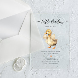 Ein kleines Entlein ist auf dem Weg Enten-Baby-Par Acryleinladungen
