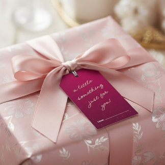 Ein kleines Etwas nur für dich Rosa Geschenkanhänger