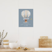 Ein kleines Explorer-Heißluftballon-Willkommenssch Poster (Küche)