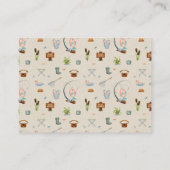 Ein kleines Fischer-Script-Buch für Babydusche Begleitkarte (Rückseite)