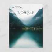 Ein kleines Fischerdorf in Årdal Norwegen Postkarte (Vorderseite)