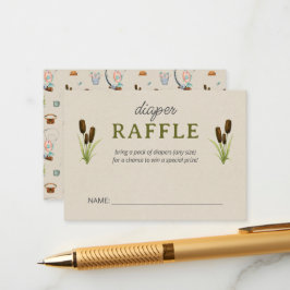 Ein kleines Fischerman Watercolor Script Diaper Ra Begleitkarte