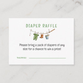 Ein kleines Fisherman Baby Diaper Raffle Begleitkarte
