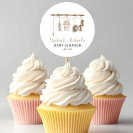 Ein kleines Fisherman Baby Duschkuchen Topf Runder Aufkleber